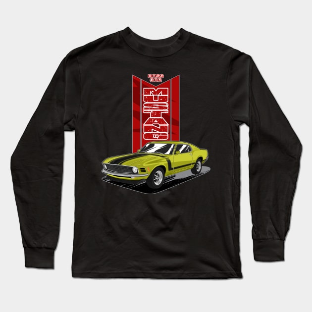 Mustang Boss 302 Long Sleeve T-Shirt by WINdesign